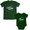 coffee inside father son mathing green tshirt bangladesh