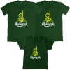 Eid Mubarak calligraphy family matching green tshirt