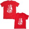 kurbani eid father son red tshirt