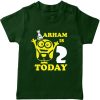 minion custom birthday green tshirt with number and name