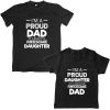 proud dad daughter matching black tshirt