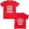 proud dad daughter matching red tshirt