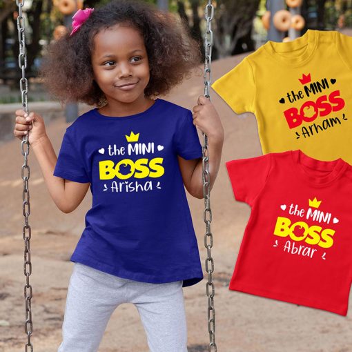 Boss Baby custom name tshirt for Boys & Girls