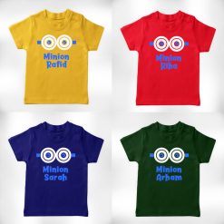 minion eye yellow red blue green tshirt