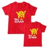 minion sibling red tshirt