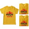 mountain calling family tour yellow tshirt