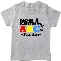now i know my abc grey tshirt