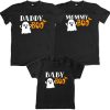 Daddy Boo mommy boo Baby boo halloween tshirt black