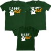 Daddy Boo mommy boo Baby boo halloween tshirt green