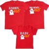 Daddy Boo mommy boo Baby boo halloween tshirt red