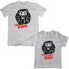 Lion king dad son matching tshirt grey