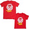 Lion king dad son matching tshirt red