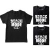 beach mode on matching tshirt for group vacation black