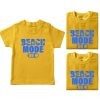 beach mode on matching tshirt for group vacation yellow