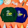car birthday full sleeve tshirt with name num green blue