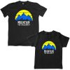 mountain is calling family vacation tshirt black