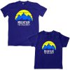 mountain is calling family vacation tshirt blue