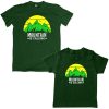 mountain is calling family vacation tshirt green