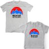 mountain is calling family vacation tshirt grey