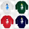 1st christmas snowman baby romper full sleeve