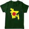 Bangladesh map with name tshirt green