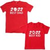 best dad kid custom t-shirt red