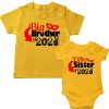 big brother little sister new year tshirt yellow