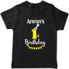 customized birthday tshirt black