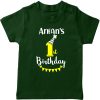 customized birthday tshirt green