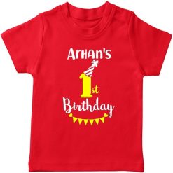 customized birthday tshirt red