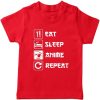 eat sleep anime repeat red tshirt