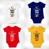 me and mommy love you daddy romper