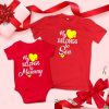 my heart belongs to mom son matching tshirt red