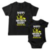happy birthday daddy black tshirt black romper