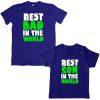best dad best son in the world combo tshirt blue
