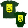 my first father's day with son daughter green tshirt