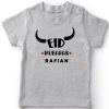 cow horn custom name eid grey tshirt