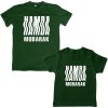 wavy hamba mubarak 3D tshirt green