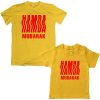 wavy hamba mubarak 3D tshirt yellow