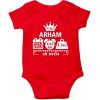 Birth-information-romper-red